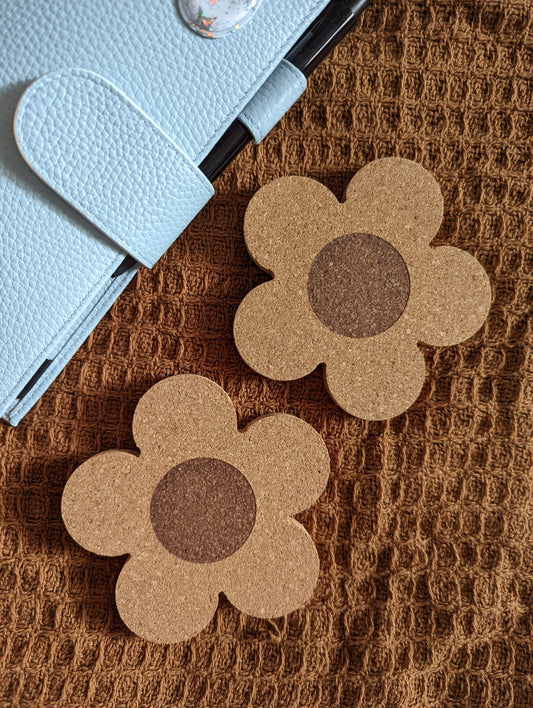 Flower Cork Coasters