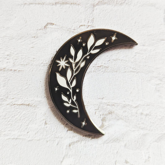 Floral Moon Magnetic Pin